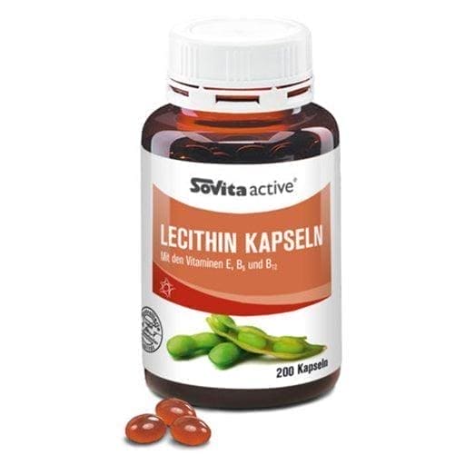 Lecithin capsules, SOVITA ACTIVE, vitamin B6 and vitamin B12 UK