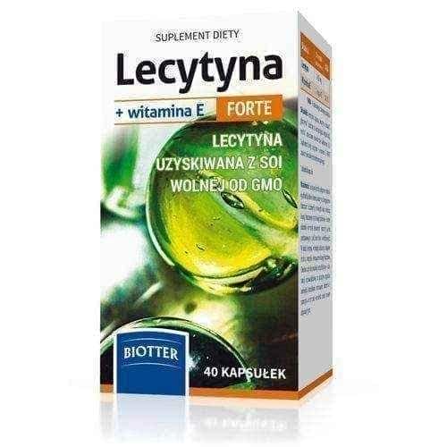 LECITHIN + VITAMIN E FORTE x 40 capsules, lecithin supplement UK