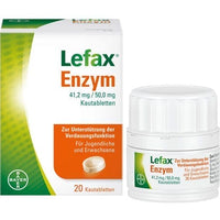 LEFAX enzyme chewable, pancreas, Simethicone tablets UK