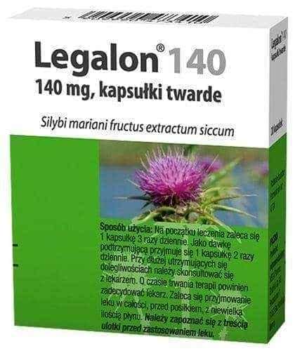 LEGALON 140mg x 20 capsules, liver damage symptoms UK