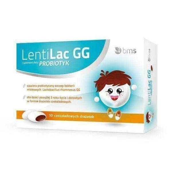 LENTILAC GG x 10 sugar-coated chocolate, lactobacillus rhamnosus UK