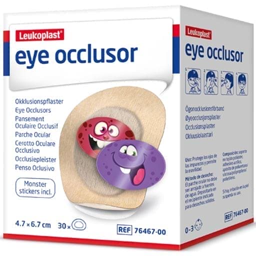 LEUKOPLAST eye occlusor Junior, Strabismus, amblyopia, 4.7 cmx6.7 cm UK