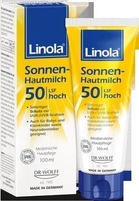 LINOLA sun skin milk SPF 50 100 ml sensitive and neurodermatitis skin UK