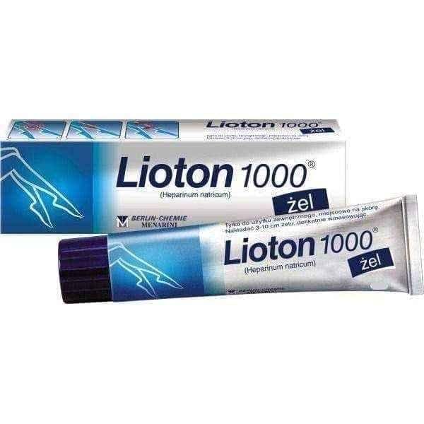 LIOTON 1000 gel 100g, heparin sodium cream UK