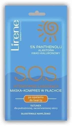 Lirene SOS intensely soothing face mask-compress on the sheet 13ml x 1 piece UK
