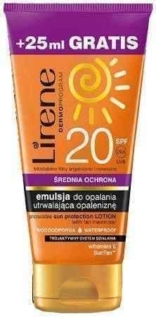 Lirene SPF20 Tanning Emulsion 175ml (150ml + 25ml for free) UK