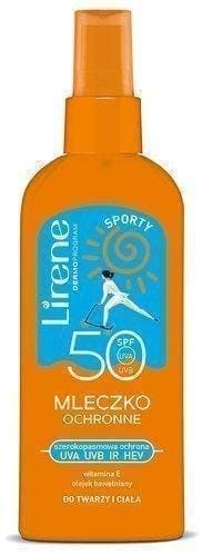 Lirene Sporty Protective milk for the face and body SPF50 150ml UK