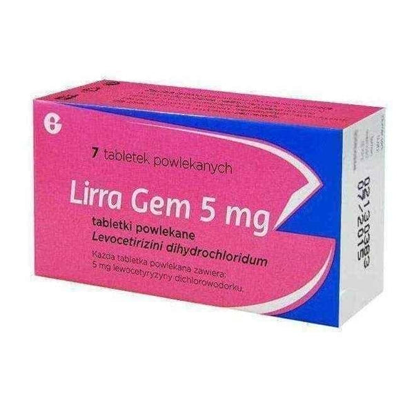 LIRR Gem 5mg x 7 tablets, anti allergy UK