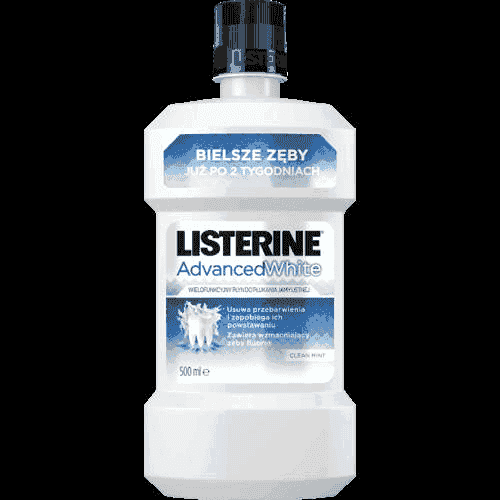 LISTERINE White Advanced liquid mouthwash 500ml UK