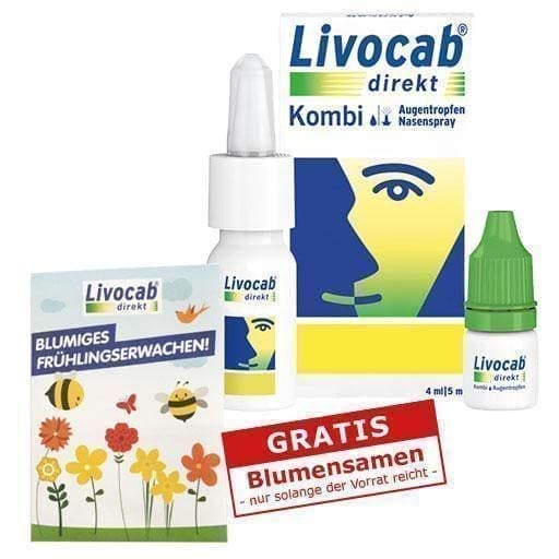 LIVOCAB direct combination 4 ml eye spray + 5 ml nasal spray UK