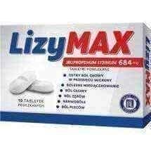 LizyMAX 0.684gx 10 tablets, ibuprofen UK