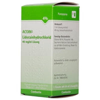 Local anesthetic, ACOIN lidocaine hydrochloride 40 mg, ml solution UK