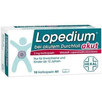 LOPEDIUM Acute for acute diarrhea, hard capsules, loperamide hydrochloride 10 pc UK