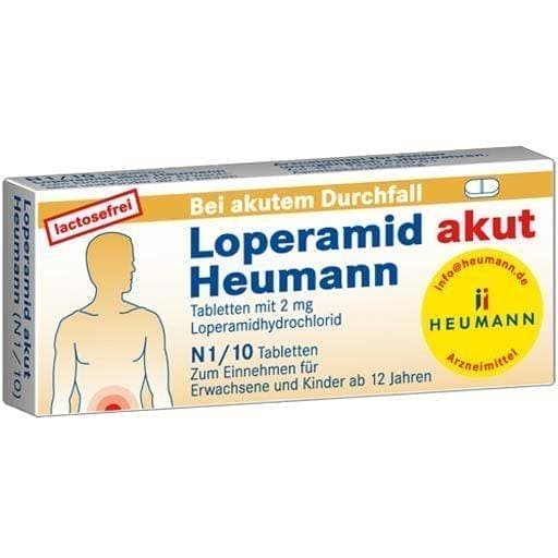 LOPERAMIDE acute Heumann Loperamide hydrochloride tablets 10 pc UK
