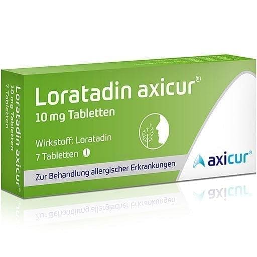 LORATADINE axicur, urticaria (hives) such as itching, reddening of the skin UK