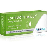 LORATADINE axicur, urticaria (hives) such as itching, reddening of the skin UK
