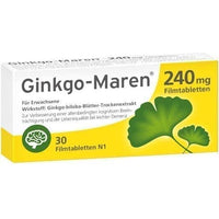 Loss of concentration and memory, GINKGO MAREN 240 mg film-coated tablets UK