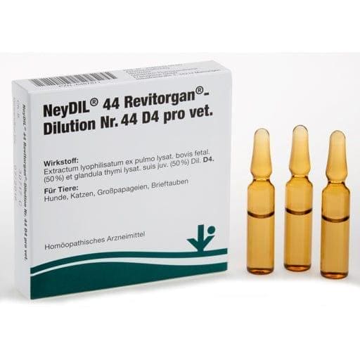 Lung and bronchial disorders, NEYDIL No.44 Revitorgan Dil.D 4 per ampoules vet. UK