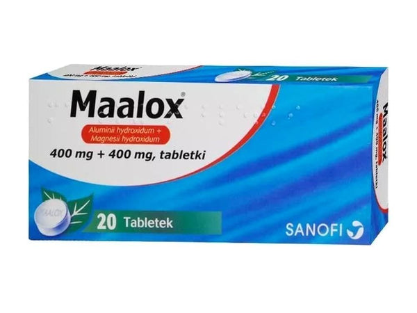 MAALOX x 20 tablets, aluminum hydroxide UK