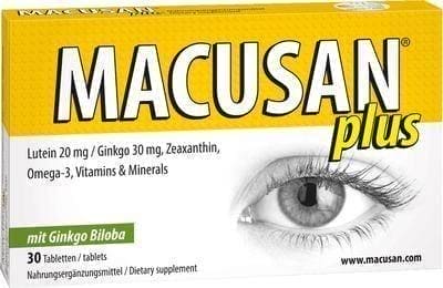 MACUSAN plus tablets 30 pc UK