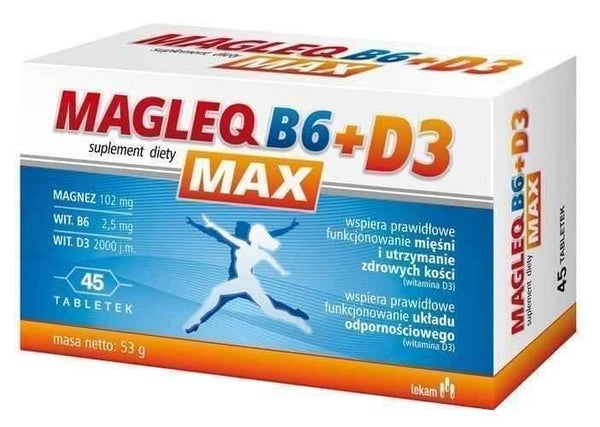Magleq B6 Max + D3 x 45 tablets UK