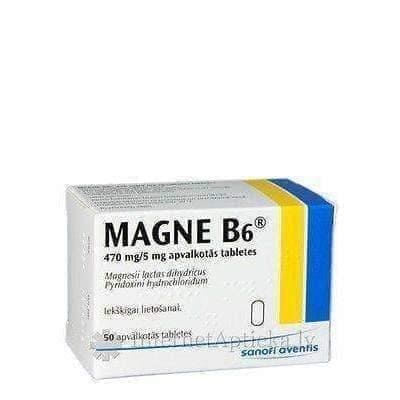 MAGNE B6 - MAGNESIUM 470mg + B6 5mg - 10 tablets FRANCE - without box -EFFECTIVE UK