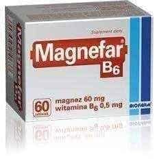 MAGNEFAR B6 x 60 tablets, magnesium deficiency and vitamin B6 UK