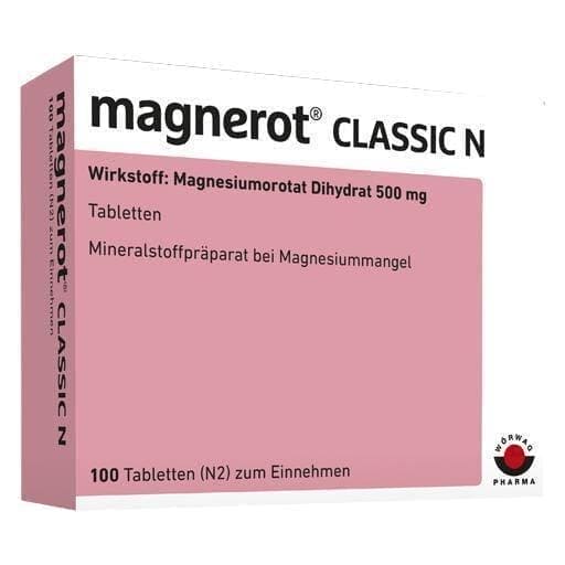 MAGNEROT CLASSIC N tablets 100 pc Magnesium orotate dihydrate UK