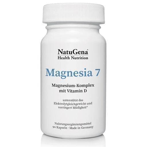 MAGNESIA 7 capsules 90 pcs, Magnesium + Vitamin D3 (Cholecalciferol) UK