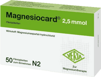 MAGNESIOCARD 2.5 mmol, Magnesium aspartate hydrochloride tablets UK