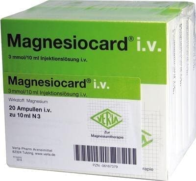 MAGNESIOCARD injection 20X10 ml Magnesium aspartate UK