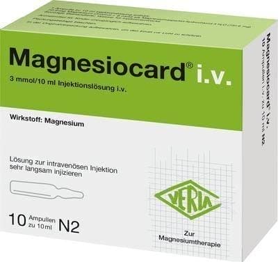 MAGNESIOCARD iv solution for injection 10X10 ml Magnesium aspartate UK