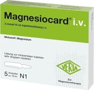 MAGNESIOCARD iv solution for injection 5X10 ml UK