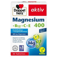 Magnesium 400+B12+C+E tablets UK