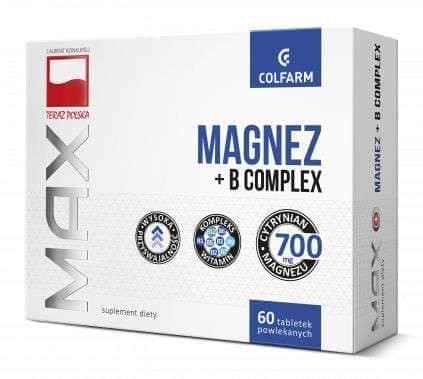 Magnesium + B Complex x 60 tablets UK