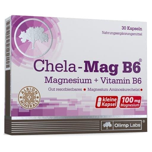 Magnesium bisglycinate, Pyridoxine hydrochloride - vitamin B6, CHELA-MAG B6 capsules UK