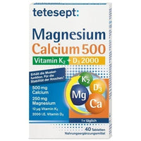 Magnesium Calcium 500 K2+D3 tablets UK