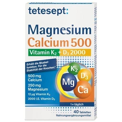 Magnesium Calcium 500 K2+D3 tablets UK