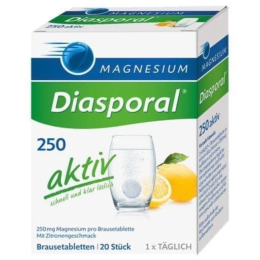 MAGNESIUM DIASPORAL 250 active effervescent tablets UK