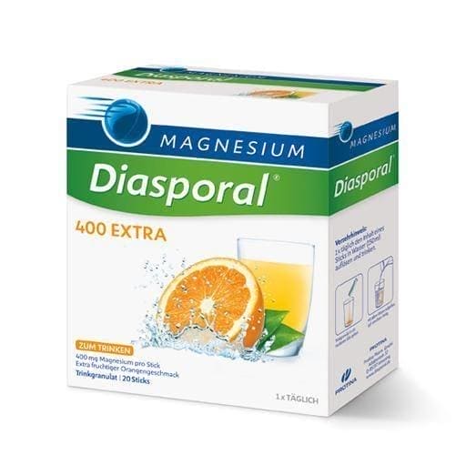 MAGNESIUM DIASPORAL 400 Extra drinking granules 20 pc UK