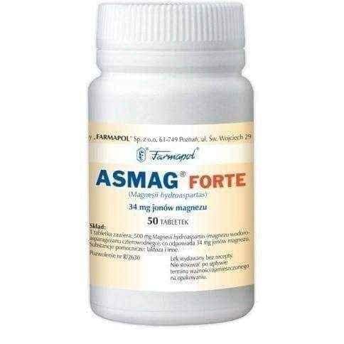 Magnesium ions ASMAG Forte x 50 tablets UK