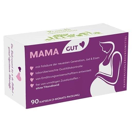 MAMA GUT Pregnancy with folic acid 3-month capsules vegan UK