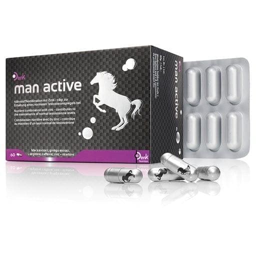 MAN ACTIVE Think, Maca, Ginkgo, L-Arginine, testosterone levels, natural remedies to boost libido UK