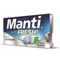 MANTI FRESH Rubber Functional taste of peppermint x 10 pieces, bloating after eating UK