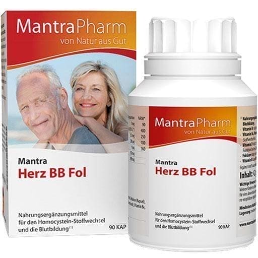 MANTRA Heart BB Folic acid with red wine powder capsules 90 pcs UK