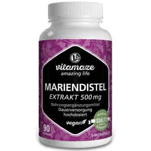 MARIENDISTEL 500 mg extract highly dosed vegan caps. 90 pcs milk thistle UK