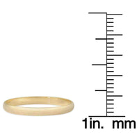 Marquee Jewels 10k Yellow Gold 2-millimeter Domed Wedding Band - size USA 11 UK