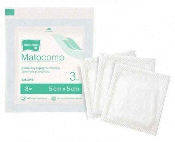 Matocomp gas compresses 5x5 8-layer x 3 pieces UK