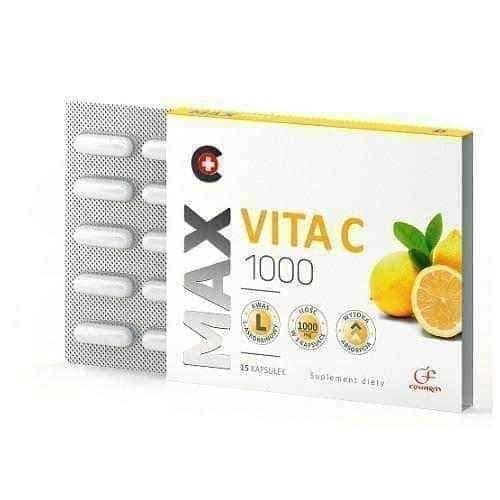 MAX Vita C 1000 x 15 capsules, vitamin c benefits UK
