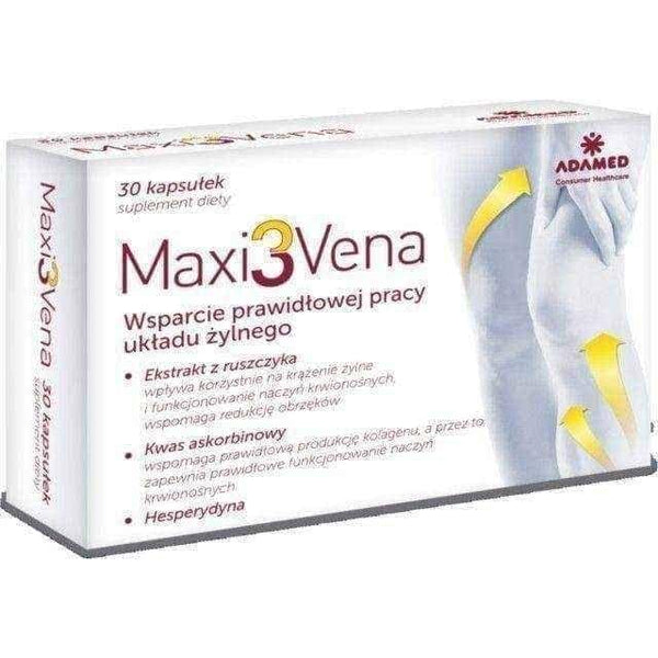 MAXI3VENA x 30 capsules, vascular disease, cardiovascular disease UK